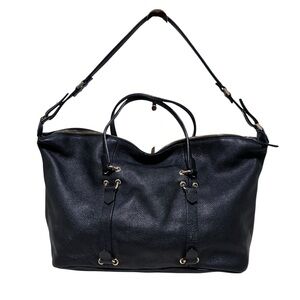 Zara Black Textured Tote Bag - Large